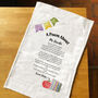 Personalised Poem Tea Towel Gift For Teacher, thumbnail 4 of 10