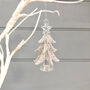 Christmas Glass Sparkle Tree Decoration, thumbnail 2 of 3