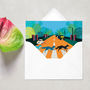 Abbey Road Foxes Greeting Cards, A6 Size, thumbnail 2 of 6