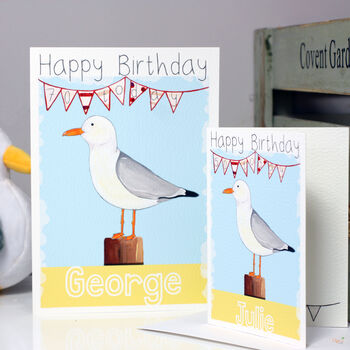 Personalised Seagull Age Birthday Card, 4 of 8