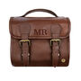 Personalised Leather Hanging Wash Bag With Buckles, thumbnail 2 of 9