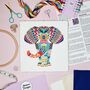 Mandala Elephant Cross Stitch Kit, thumbnail 2 of 10