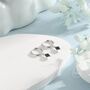 Sterling Silver Very Tiny Rhombus Onyx Black Cz Huggie Hoop, thumbnail 3 of 12
