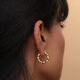 18 K Gold Filled Small Gold Bamboo Hoop Earrings, thumbnail 2 of 6
