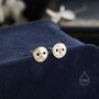 Cute Barn Owl Face Stud Earrings In Sterling Silver, thumbnail 3 of 11