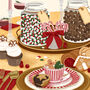 Five 'Seasons Eatings' Christmas Cards, thumbnail 2 of 2