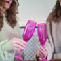 Personalised Pink Champagne Glass Gift For Bridesmaid, thumbnail 2 of 9