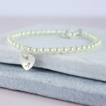 Personalised Heart Pearl Bracelet, 4 of 8