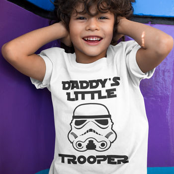 Daddy's Little Trooper Kid's T Shirt, 2 of 2