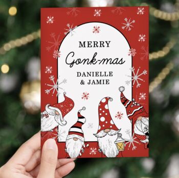 Personalised Gonks Christmas Card, 4 of 4