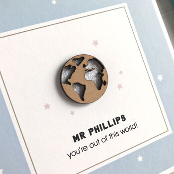 You're Out Of This World, Personalised Teacher Card, 2 of 4