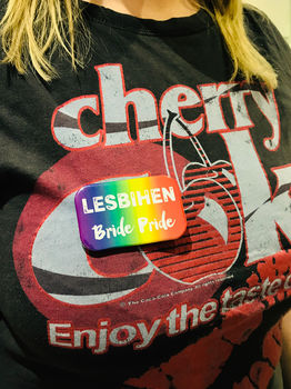 Lesbihen Bride Pride Gay Lesbian Hen Party Badges, 2 of 8