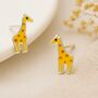 Sterling Silver Giraffe Stud Earrings, thumbnail 1 of 5