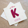 Personalised Felt Letter Floral Birthday Card For Her, thumbnail 2 of 5