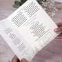 Whimsical Barn Wedding Order Of Service, thumbnail 2 of 2