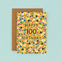 100th Birthday Card For Men, Geometric 100th Card, For Him, thumbnail 2 of 2