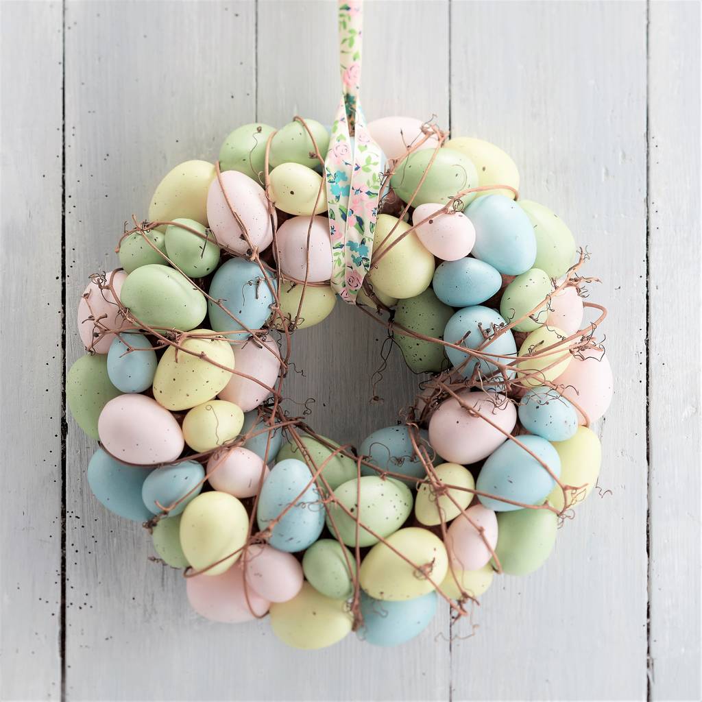 Pastel Easter Egg Wreath By The Chicken And The Egg
