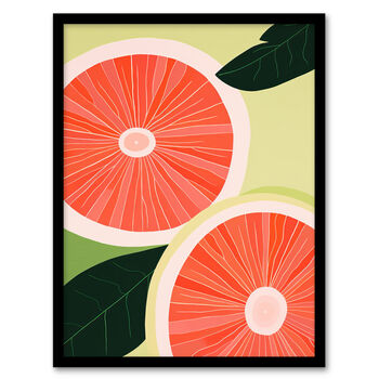 Guava In Java Fruit Orange Green Kitchen Wall Art Print, 5 of 6