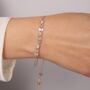 Gold Plated Cubic Zirconia Adjustable Bracelet, thumbnail 1 of 5