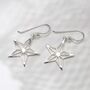 Sterling Silver Dangly Geometric Star Earrings, thumbnail 6 of 9