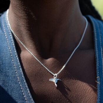 Hummingbird Necklace, Sterling Silver Or Gold Plated, 2 of 10