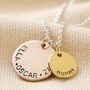 Personalised Double Disc Charm Necklace, thumbnail 5 of 11