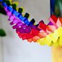 Rainbow Multicoloured Honeycomb Paper Garland, thumbnail 1 of 5