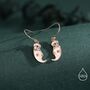 Sterling Silver Otter Drop Earrings, thumbnail 4 of 10