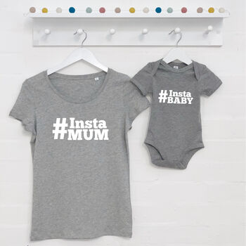 Instamum And Baby Mother And Child T Shirt Set, 4 of 7