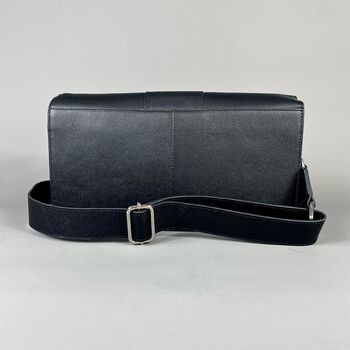 Black Leather Crossbody Handbag, 4 of 8