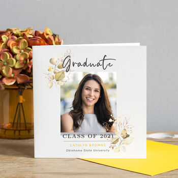 Graduation Floral Photo Card, 2 of 2