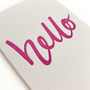 Hello Small Letterpress Card, thumbnail 3 of 3