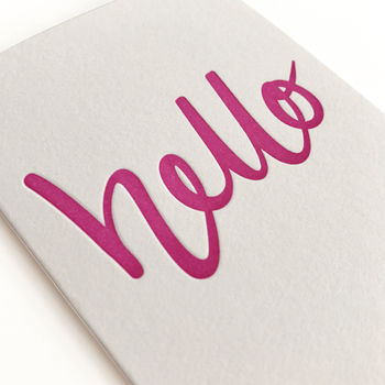 Hello Small Letterpress Card, 3 of 3