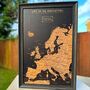 Travel Map With Pins Europe Cork Board, thumbnail 5 of 7