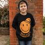 Have A Nice Christmas Boys' Christmas Jumper In Black, thumbnail 1 of 4