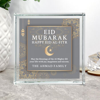 Personalised Eid Al Fitr Crystal Token, 5 of 9