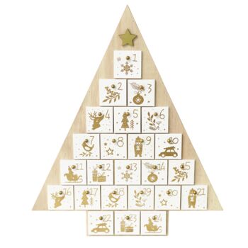 Personalised Wooden Christmas Tree Advent Calendar, 4 of 6