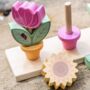 Personalised Flower Pot Stacking Toy, thumbnail 5 of 5