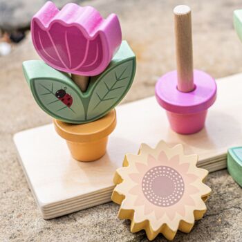Personalised Flower Pot Stacking Toy, 5 of 5