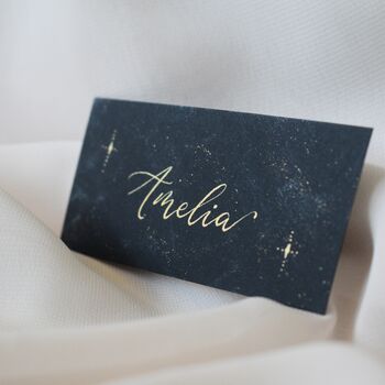 Personalised Celestial Handwritten Place Name Cards X 10, 5 of 6