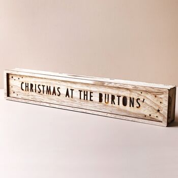 Personalised Wooden Christmas Light Box, 3 of 3