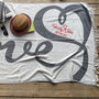 Personalised Love Texted Throw, Gift Towel Set For Couples, thumbnail 2 of 11