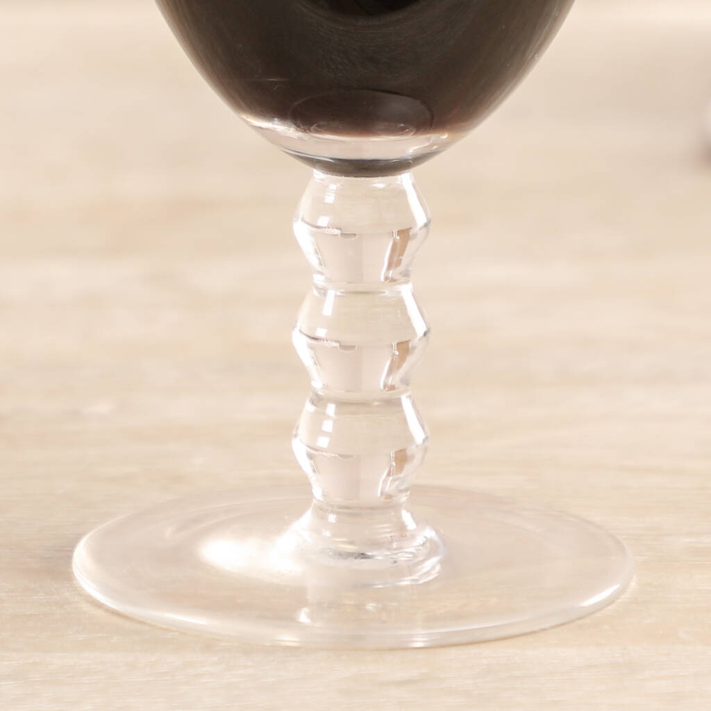 Luxury Bead Stemmed Wine Glasses By Dibor