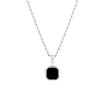 Black And Silver Onyx Pendant Necklace, 11 of 12