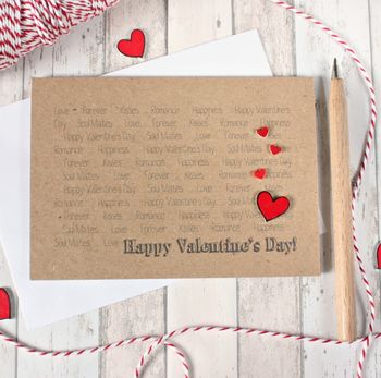 Personalised Valentine's Day Card With Love Hearts, 2 of 3