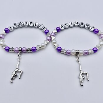 Personalised Gymnast Charm Bracelet, 7 of 9