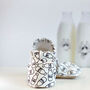 Milk + Black Cotton Slippers For Babies And Toddlers, thumbnail 1 of 4