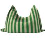 Hand Painted And Re Purposed Linen Large Floor Cushion In Stripe Print, thumbnail 6 of 12