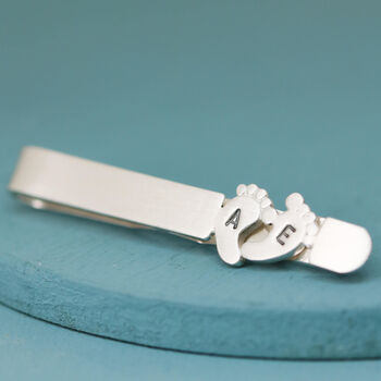 Personalised New Dad Tie Clip Sterling Silver, 5 of 7