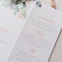 Roses And Eucalyptus Folded Wedding Invitation, thumbnail 5 of 6